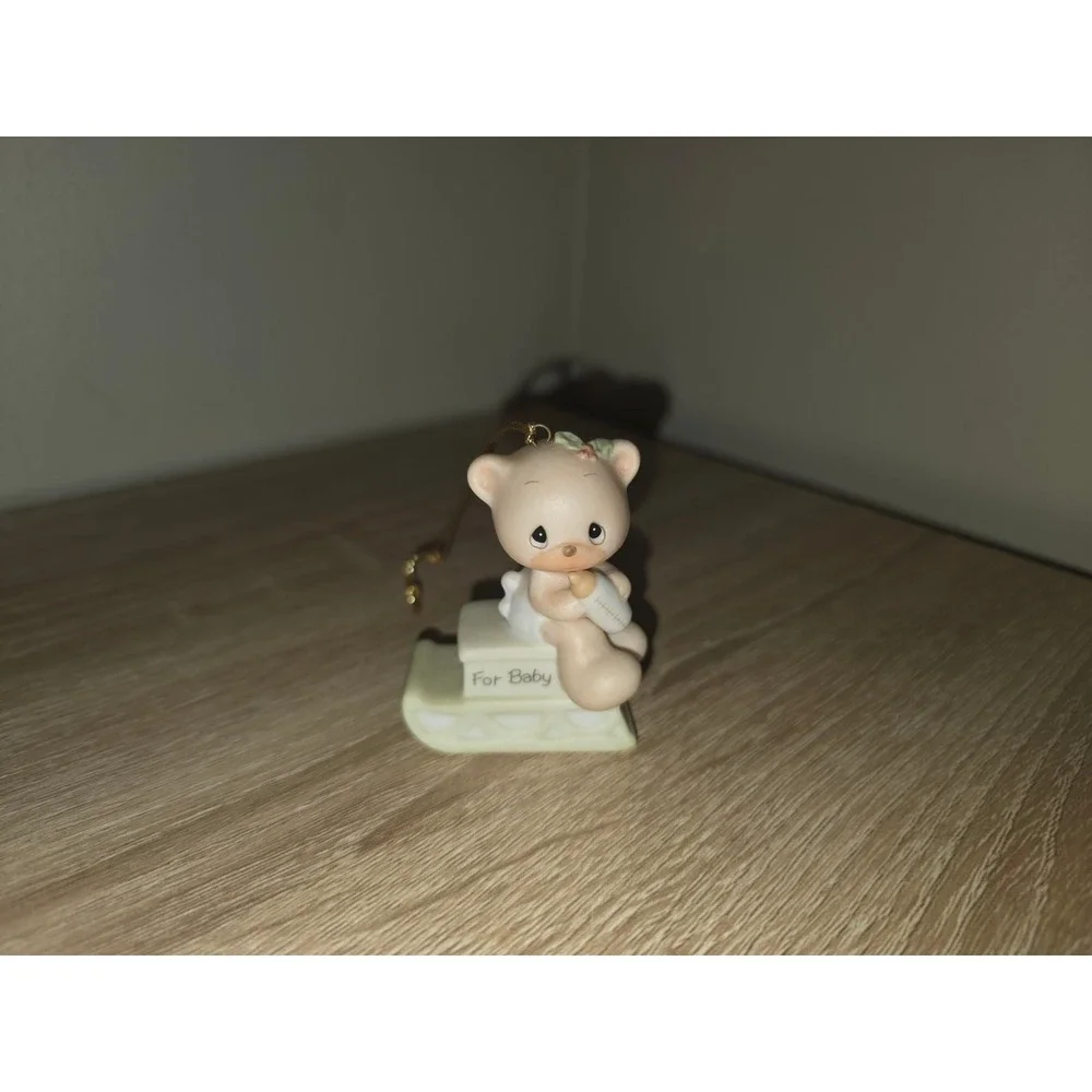 Precious Moments 1998 Bear on‎ Sled Ornament May Your Christmas Be Warm 470279
